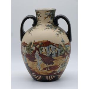Ciboure Large Vase With Handles Madeleine Moreau Rodolphe Fischer Period Dancers