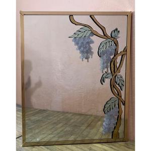 Murano Miroir Années 80 Décor En Relief Venissien Venise 