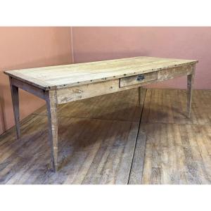 Large Bleached Oak Table Sheath Legs With Extensions 19th