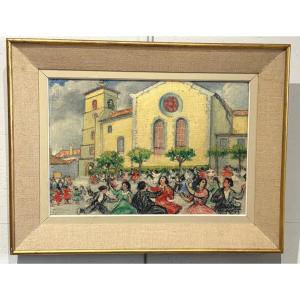 Robert Adrien Delétang Fandango a Hendaye pays Basque