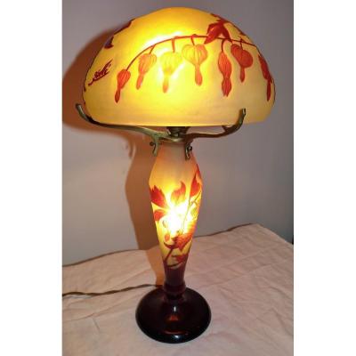 Emile Gallé, Mushroom Lamp Art Nouveau Decor Heart Of Mary