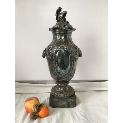 Christofle, Grand Vase Couvert Grand Prix Horticole 1922