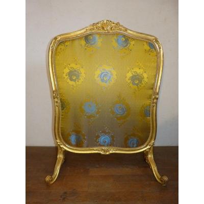 Fire Screen In Golden Wood Napoleon III Louis XV Style