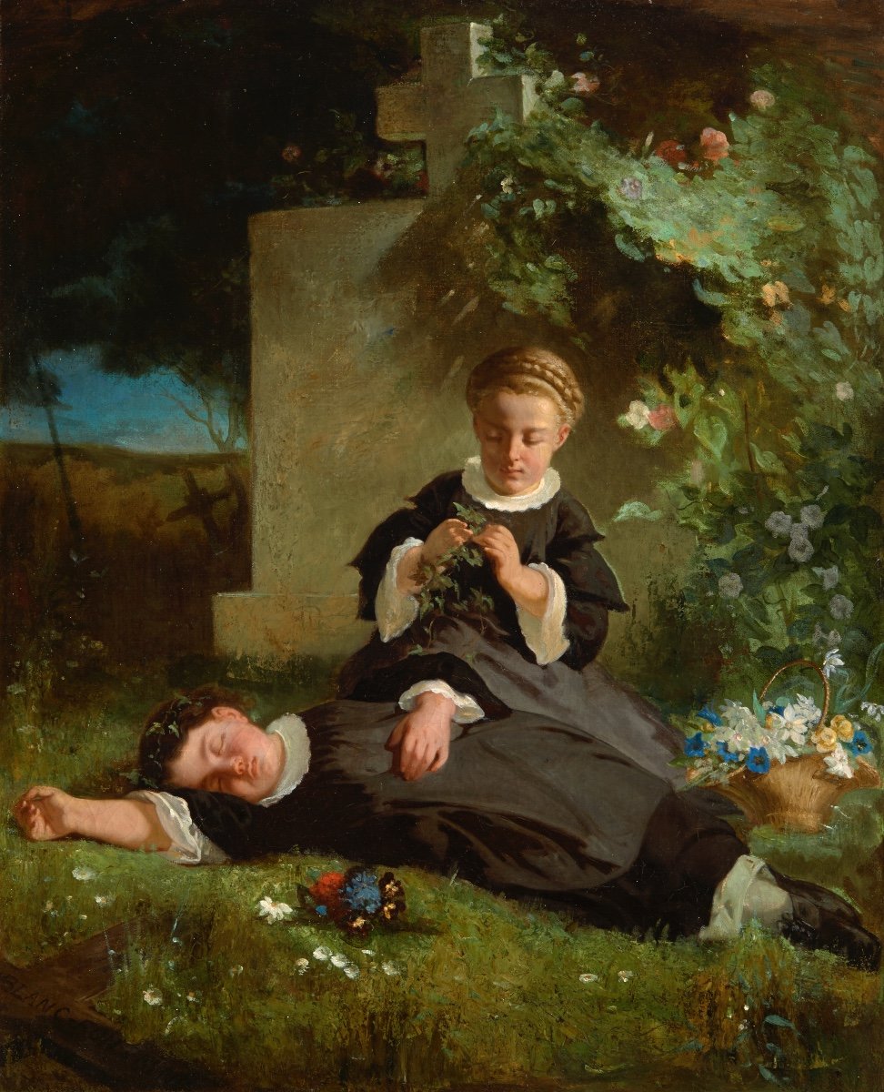 Henri Blanc-fontaine (1819-1897). The Orphans