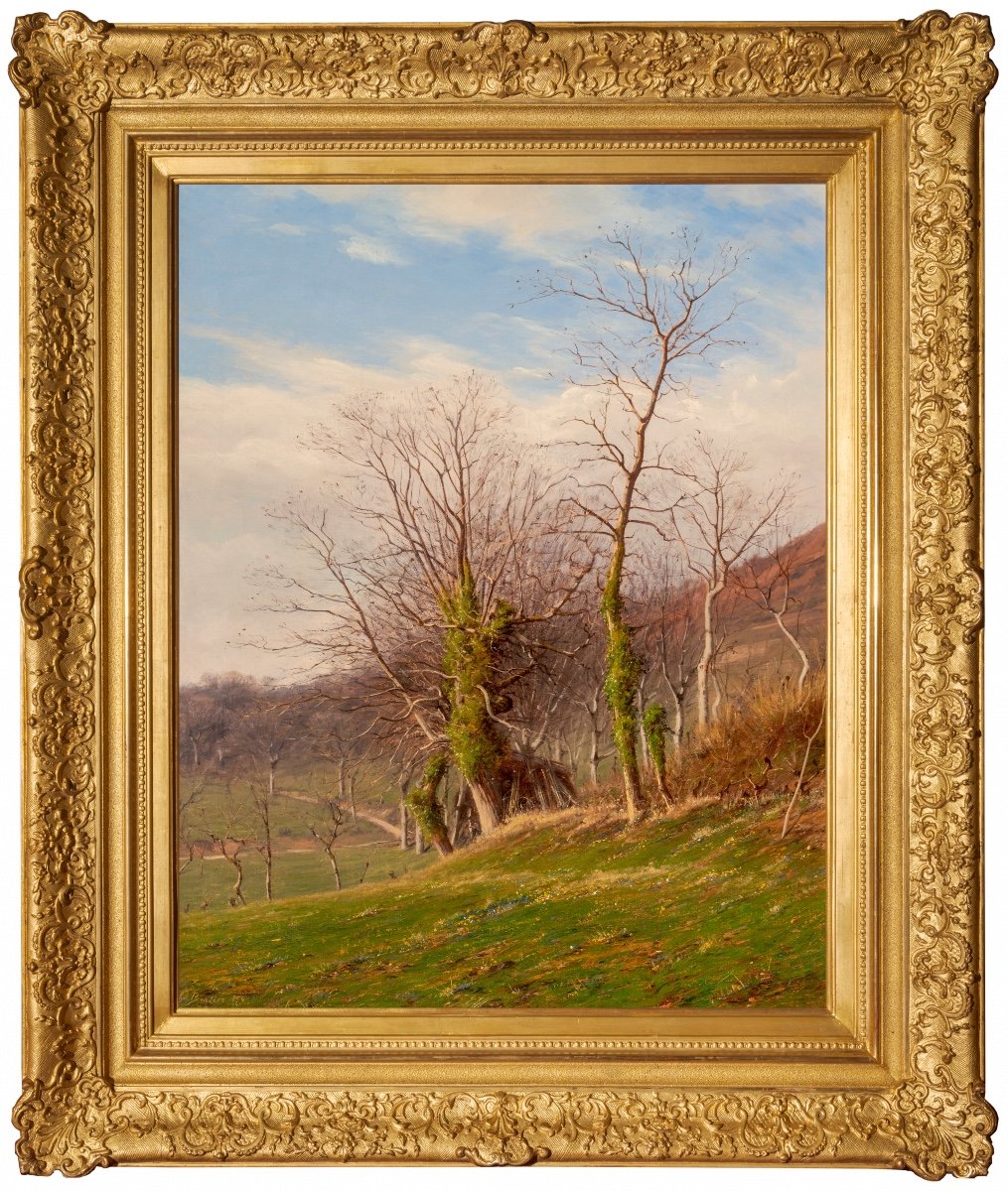 Charles Bertier (1860-1944). Walnut Trees At The End Of Winter-photo-2