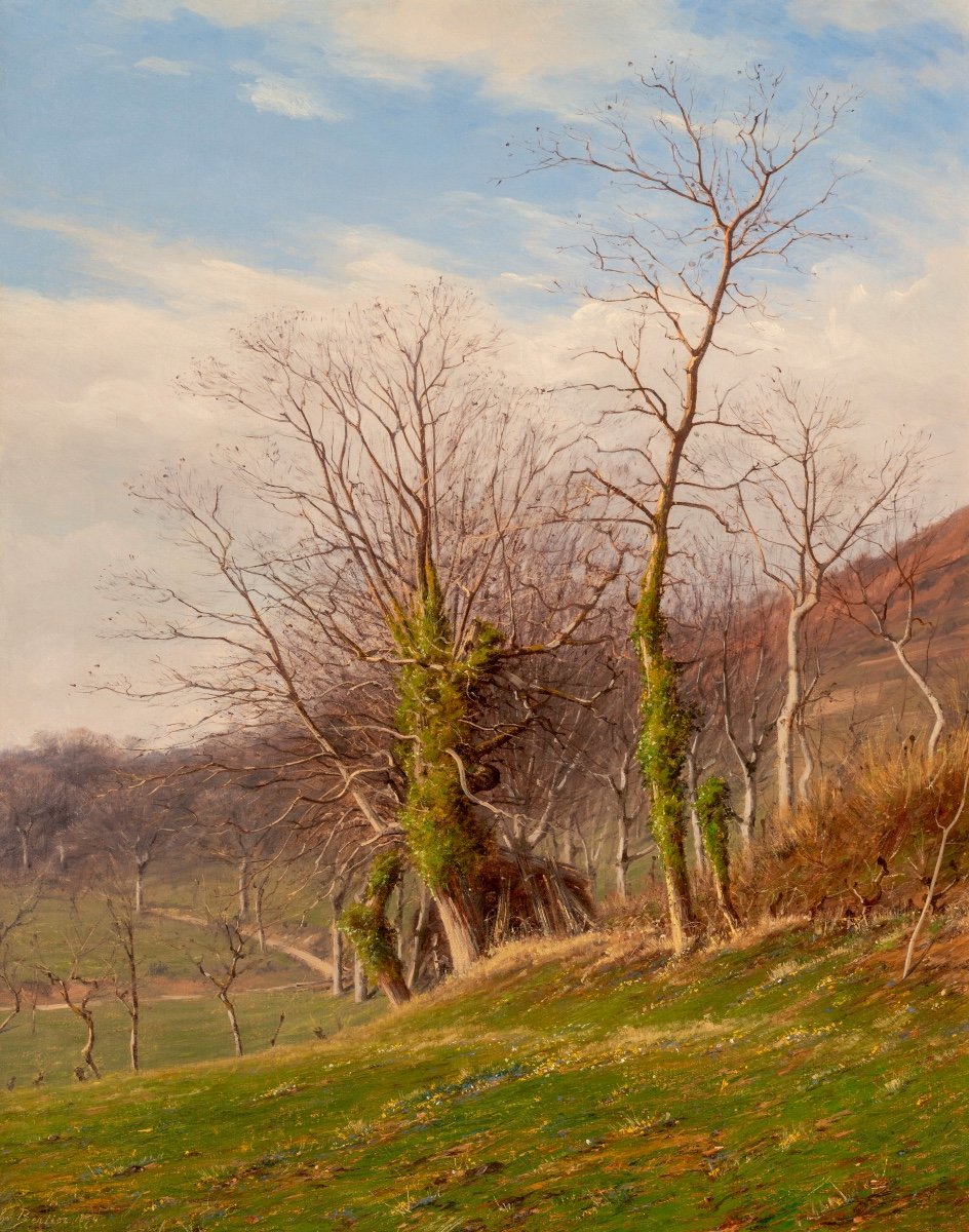 Charles Bertier (1860-1944). Walnut Trees At The End Of Winter