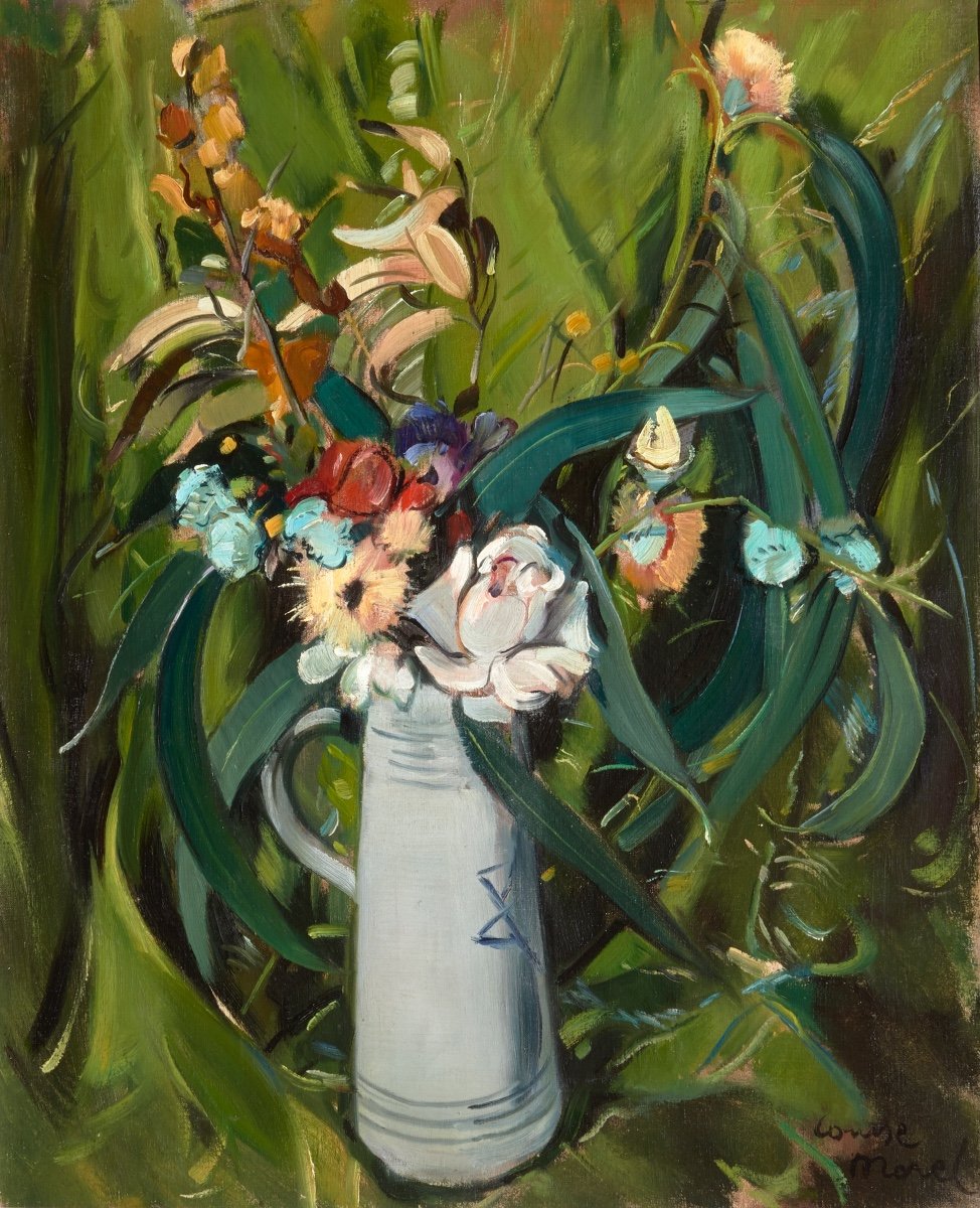 Louise Morel (1898 -1974). Fleurs dans un vase