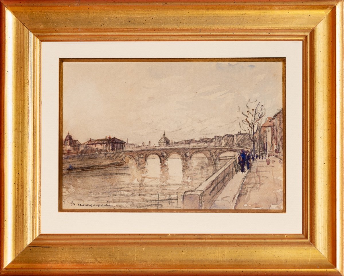 Jacques Traversier (1875-1935). Les quais à Toulouse, avril 1921-photo-2