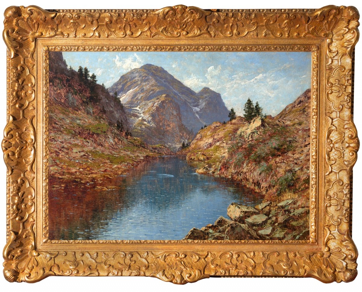Charles Bertier (1860-1924). Lake Léama, Belledonne Massif-photo-2
