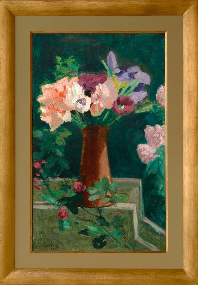 Jules Flandrin (1871-1947). Garden Flowers-photo-2