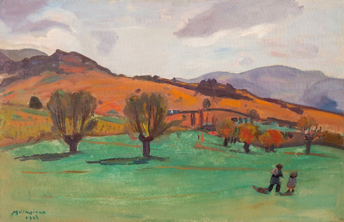 Lucien Mainssieux (Voiron 1885 - Voiron 1958). Paysage voironnais, 1913