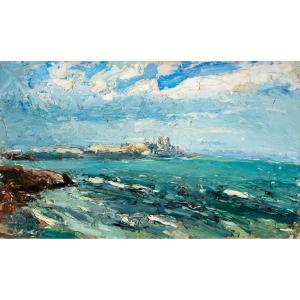 Pierre Calès (1870-1961). View Of Antibes