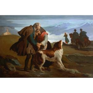 Henri Blanc-fontaine (1819-1897). The Deserter, Scene From Hautes-alpes