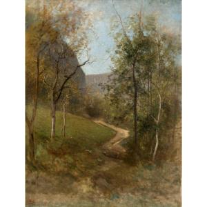 Jean-alexis Achard (1807-1884). The Cuves Trail In Sassenage, Autumn Effect. 1873