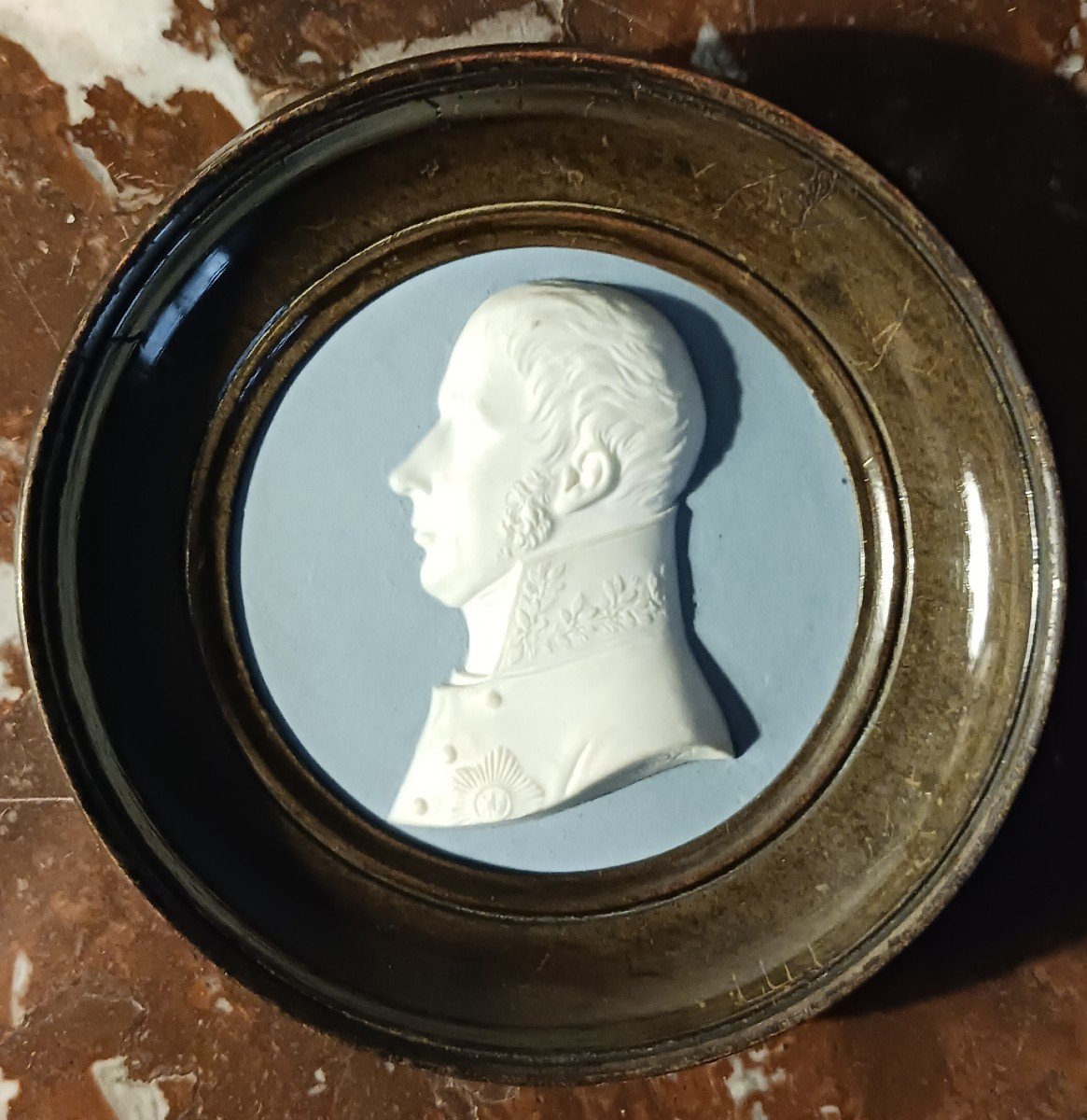 Manufacture De Sèvres For The Duke Of Doudeauville - Biscuit Medallion Of Baron Von Humboldt -photo-3
