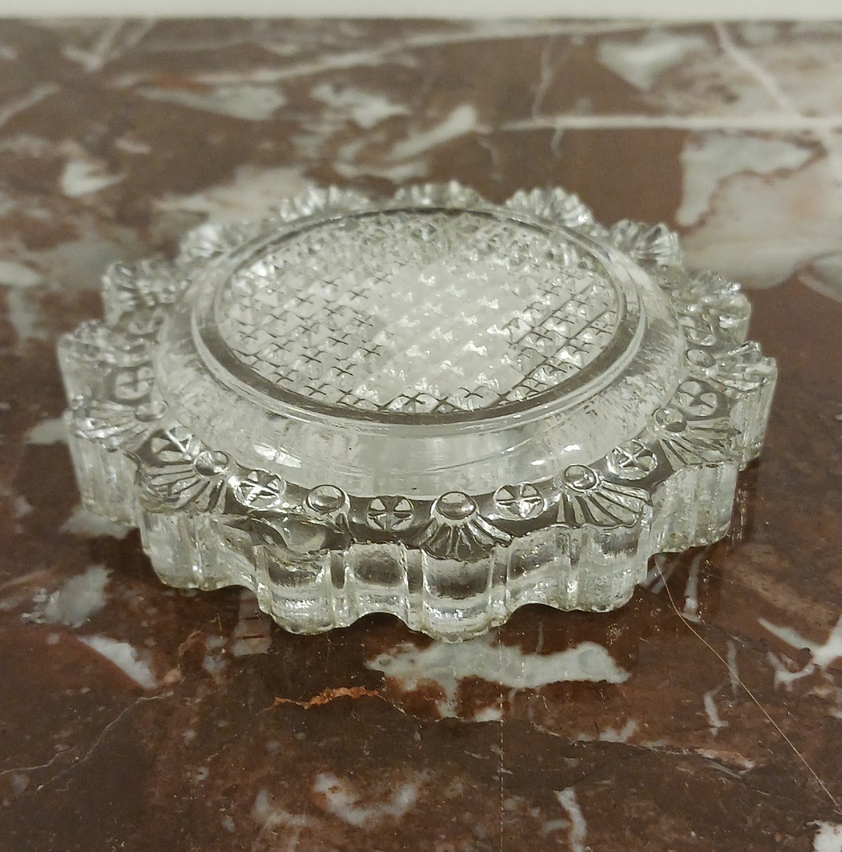 Baccarat - cristallo-cérame au profil de Napoléon en général - collection Brouwet - Empire, vers 1810-photo-2