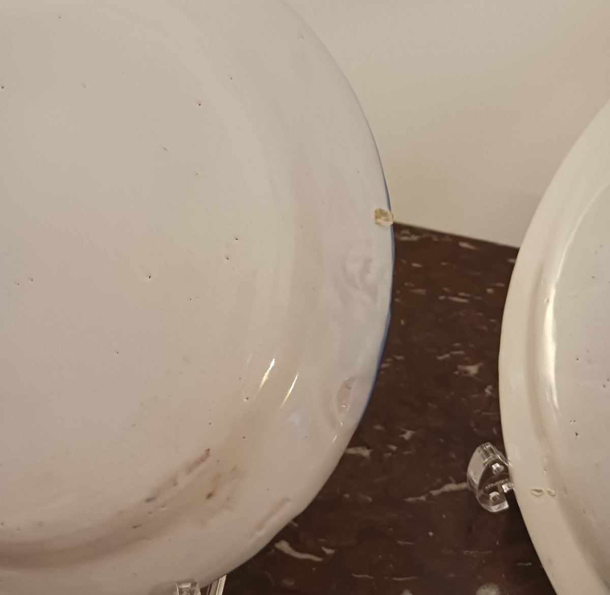 Roanne Sébastien Nicolas Workshop - Pair Of Earthenware Plates With Revolutionary Decor - Captioned And Dated-photo-4