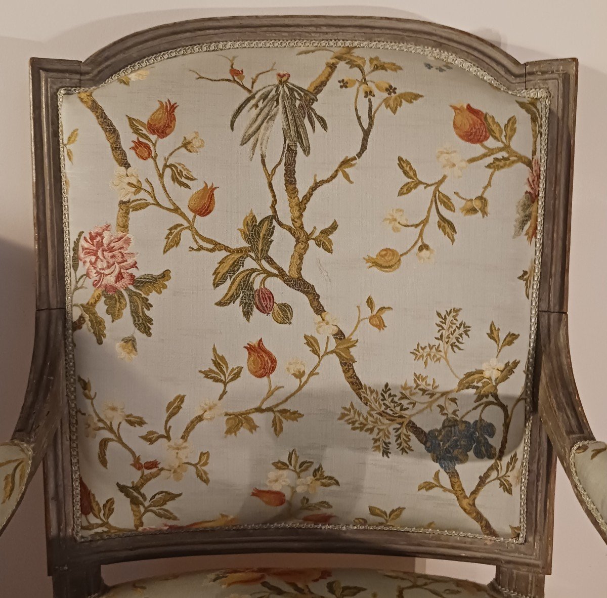 Jean Baptiste Lelarge III - rare fauteuil bas en demi-cabriolet - hêtre laqué-photo-2