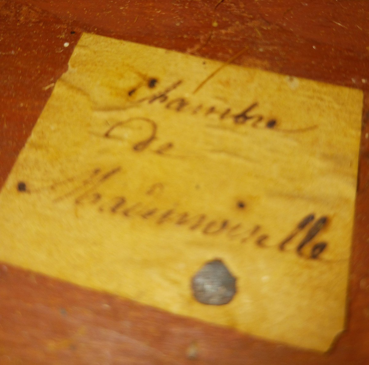Jacob Desmalter - fauteuil en demi cabriolet - acajou - étiquette de provenance - époque Empire - tissu Lelièvre-photo-7