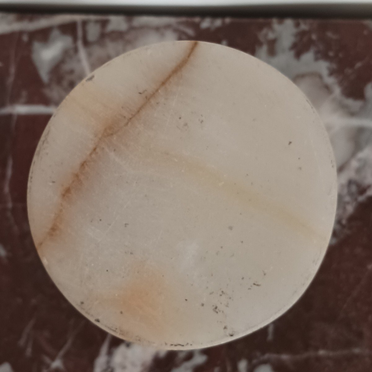 Interesting Baluster Vase - Turned Banded Alabaster Or Onyx - Modern Work-photo-1