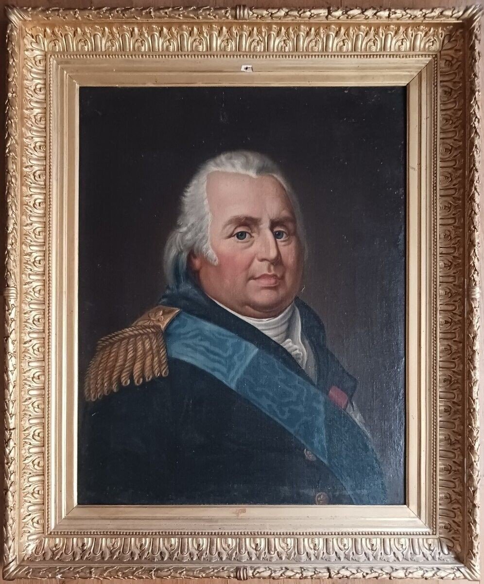 François Gérard, d'après - grand portrait en buste de Louis XVIII- Hst