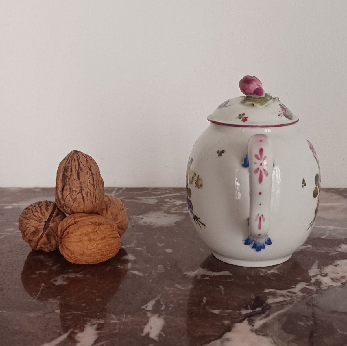 Mennecy, Circa 1760 - Self-serving Coffee Pot - Soft Porcelain - Marked - Provenance-photo-7