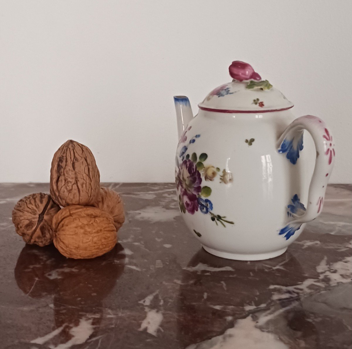 Mennecy, Circa 1760 - Self-serving Coffee Pot - Soft Porcelain - Marked - Provenance-photo-8
