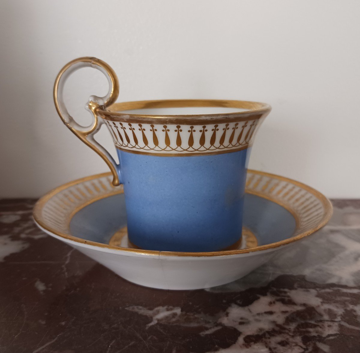 Dagoty Et Honoré - Small Porcelain Bowl Or Saucer - Empire, Restoration Period