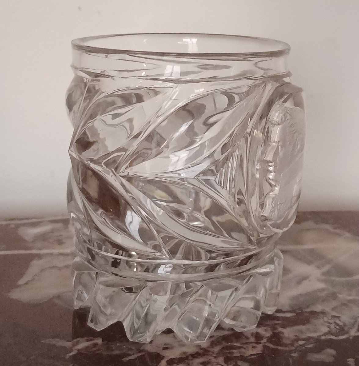 Baccarat (?), d'après Gayrard - gobelet avec cristallo-cérame de Charles X, vers 1830-photo-4
