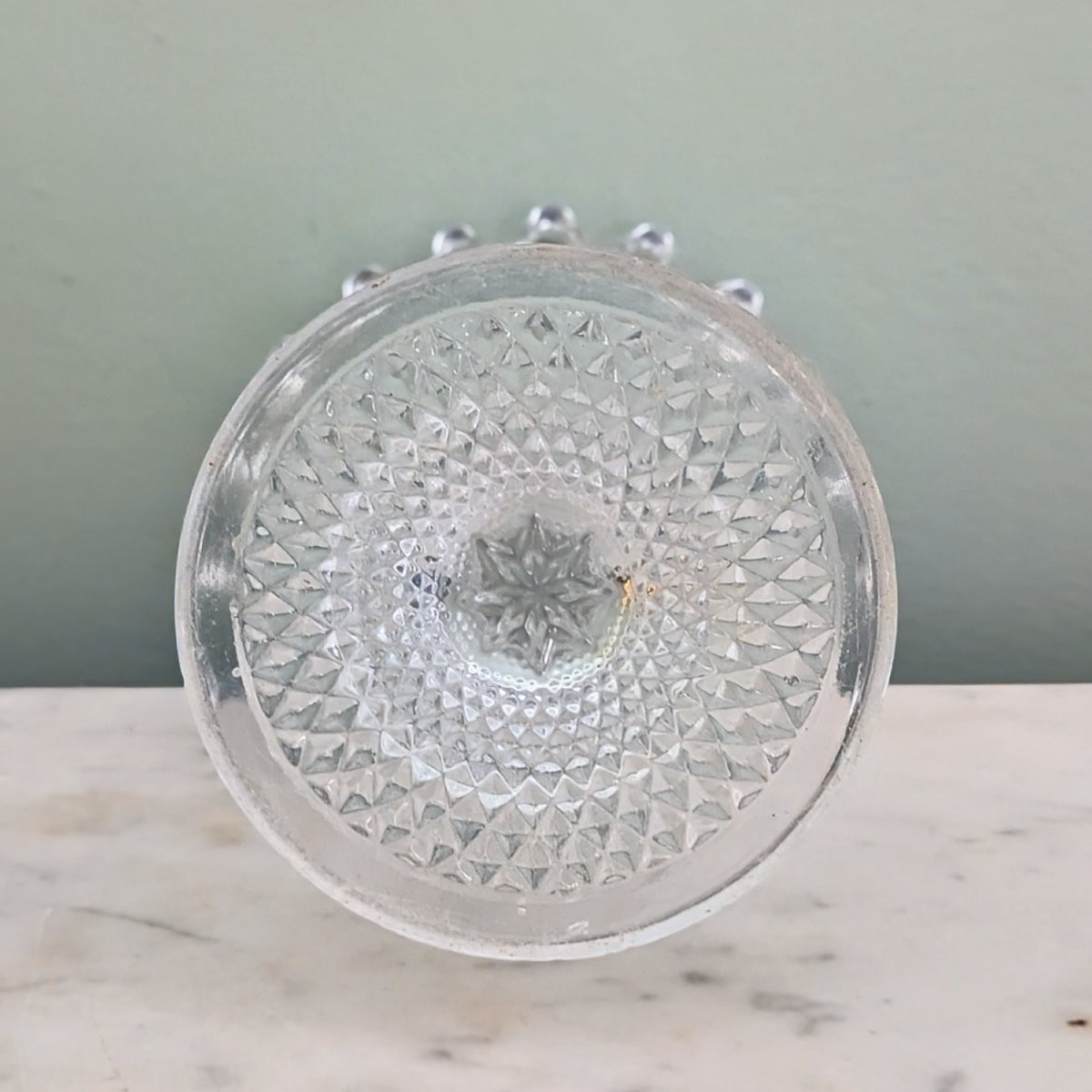 Le Creusot, Circa 1830 - Small Crystal Vase With Violets - Troubadour, Neo-gothic-photo-3