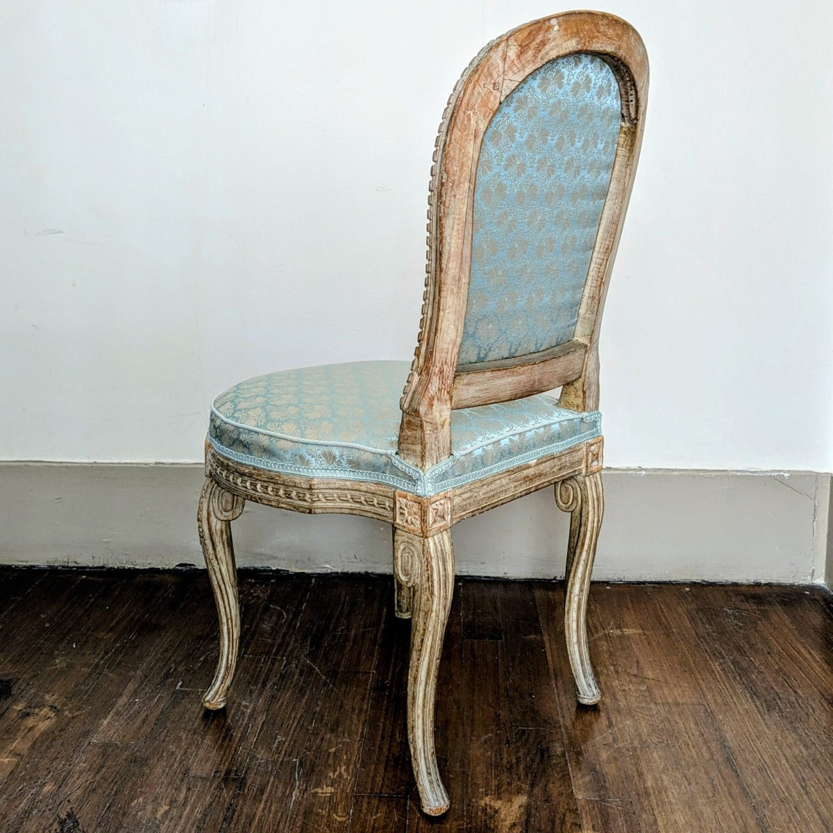 Georges Jacob - Transition Chair, Royal Model - Painted Wood And Lelièvre Silk-photo-1