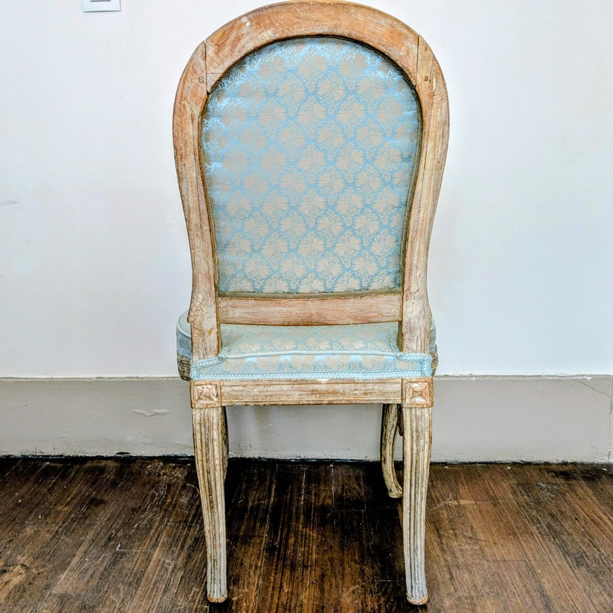Georges Jacob - Transition Chair, Royal Model - Painted Wood And Lelièvre Silk-photo-2