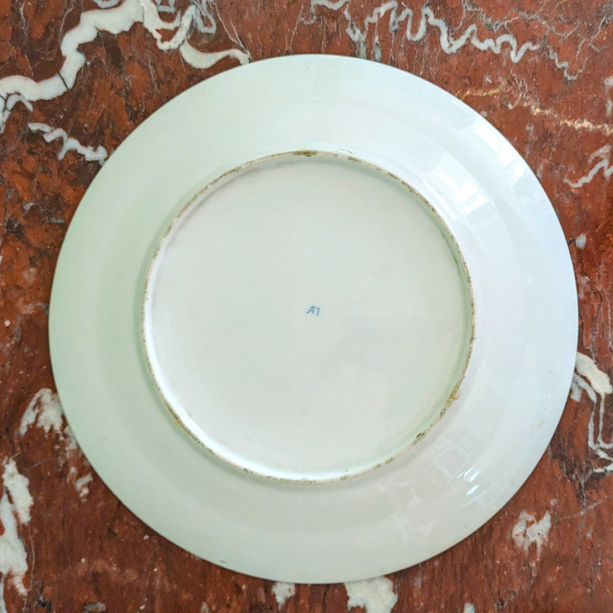 Manufacture Popov à Moscou - assiette de table en porcelaine - époque Restauration -photo-1