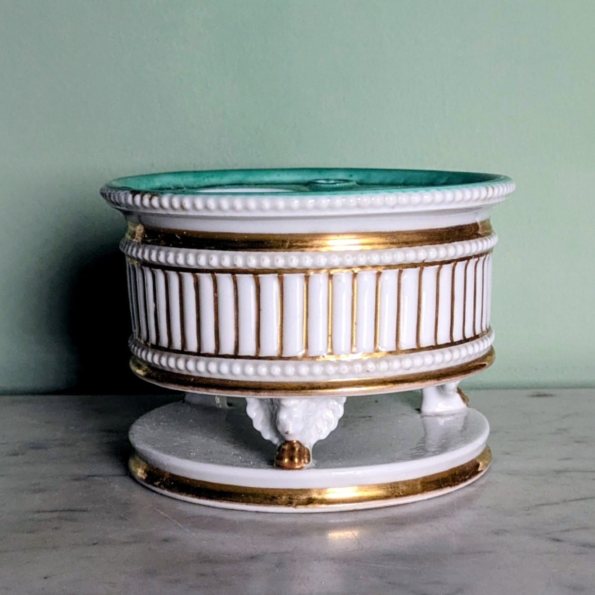 Paris, époque Empire, Restauration - encrier et porte-plume circulaire tripode -photo-2