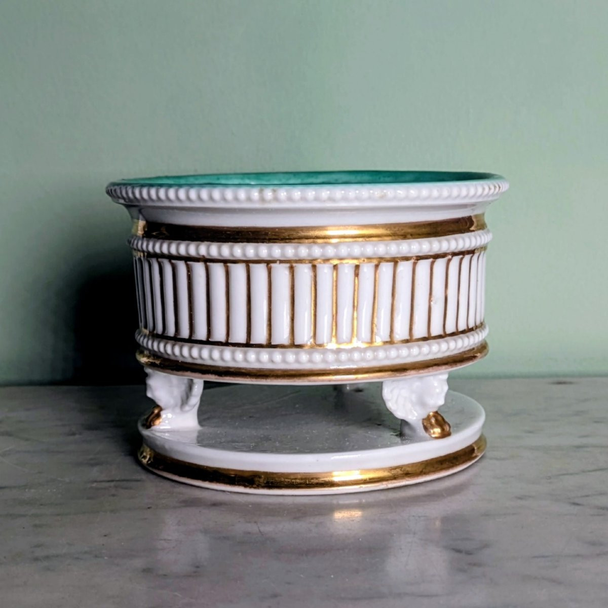 Paris, époque Empire, Restauration - encrier et porte-plume circulaire tripode -photo-4