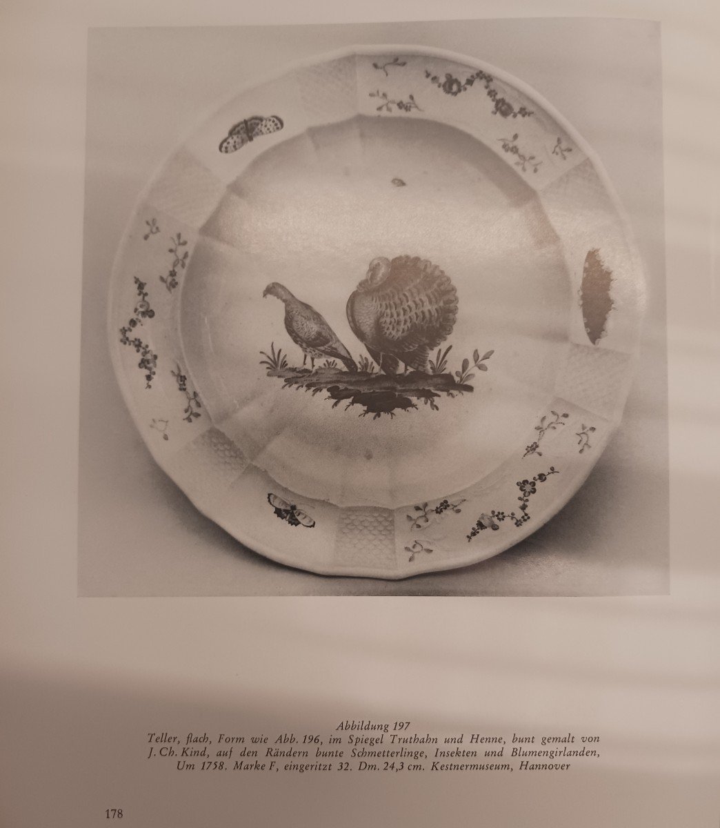 Fürstenberg Factory Circa 1760 - Table Plate - Ornithological Decoration - Porcelain-photo-1