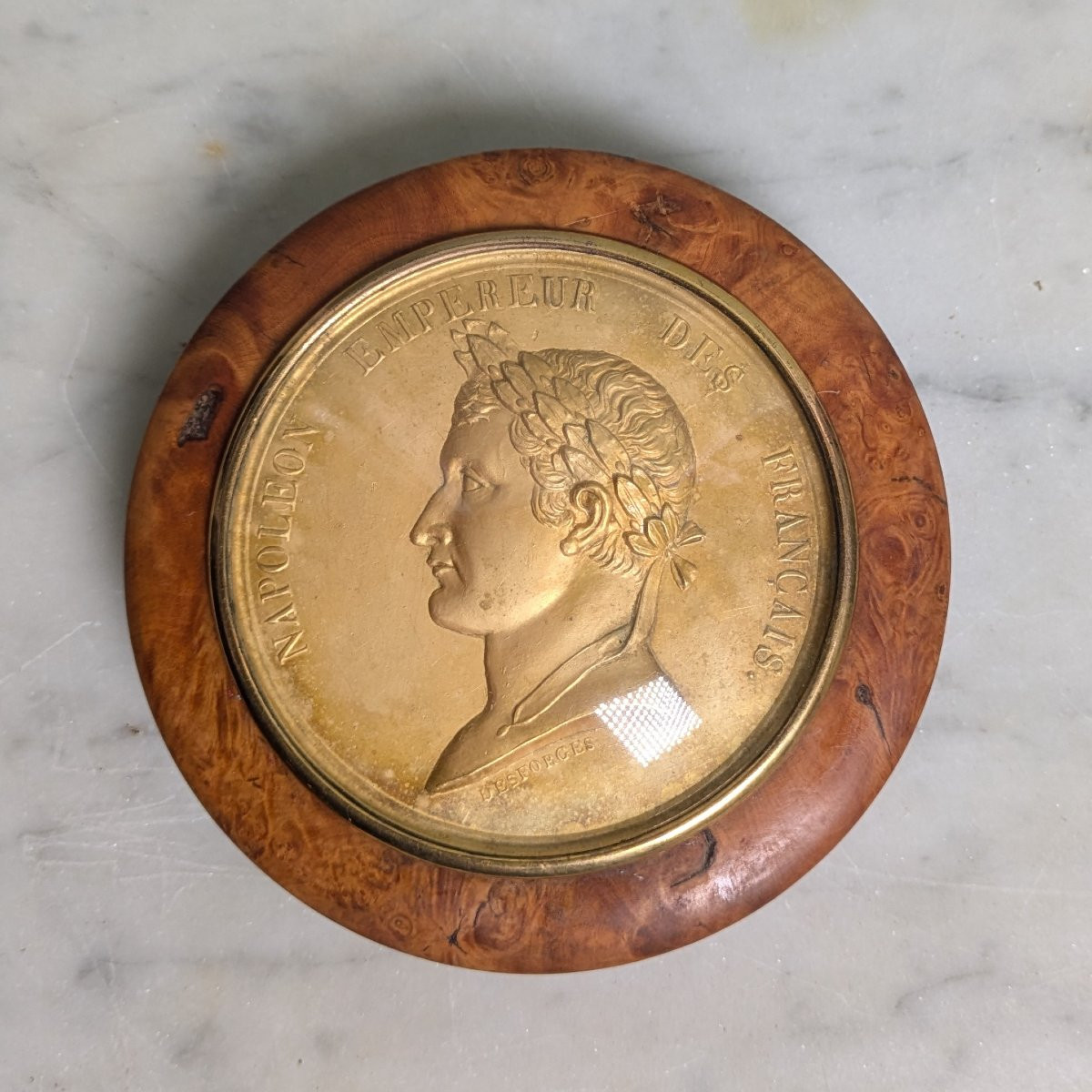 France, Louis Philippe Era - "return Of The Ashes" Box - Portrait Of Napoleon Wearing A Laurel Wreath-photo-4