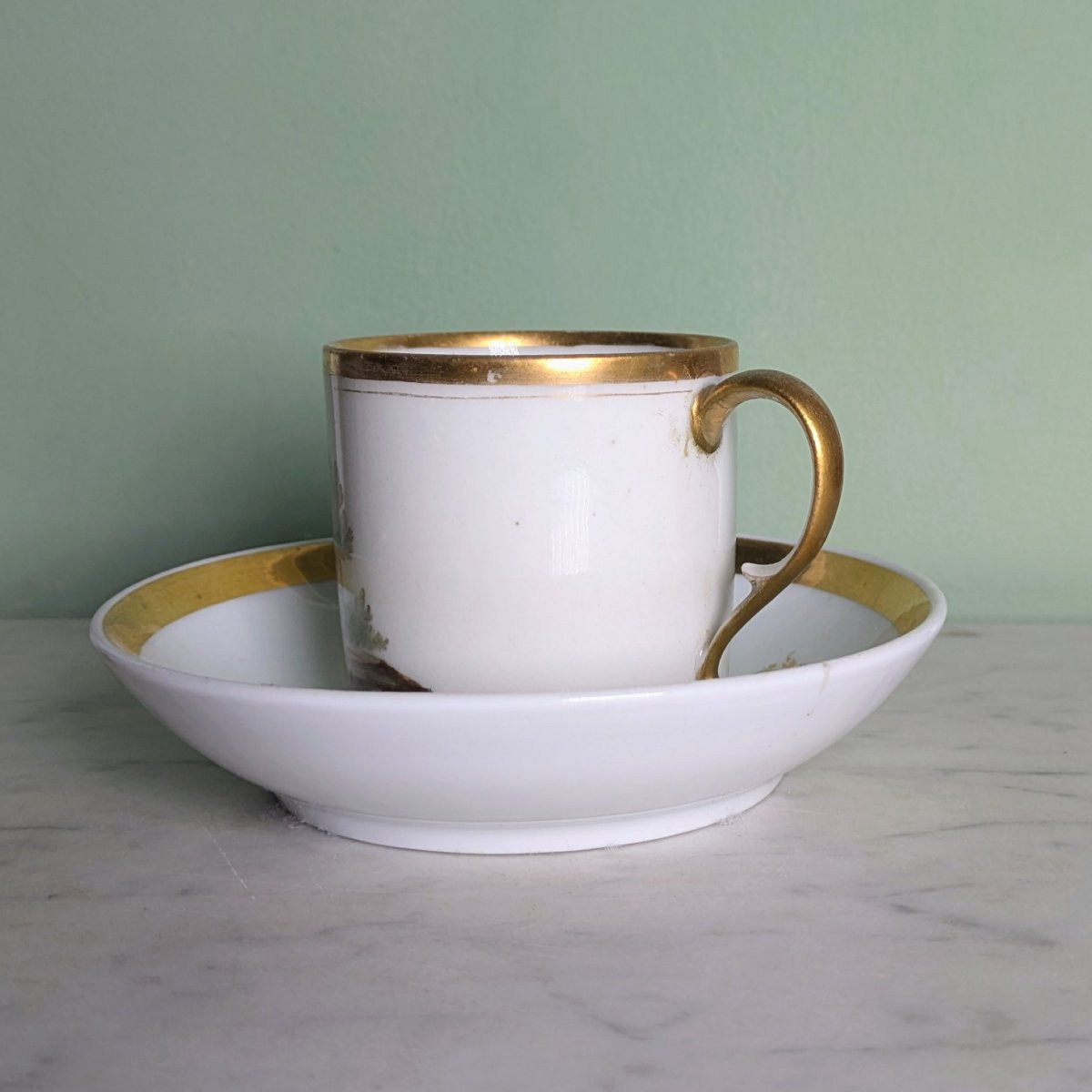 Bruxelles, vers 1800 - tasse litron en porcelaine - décor ornithologique, à la Buffon-photo-1