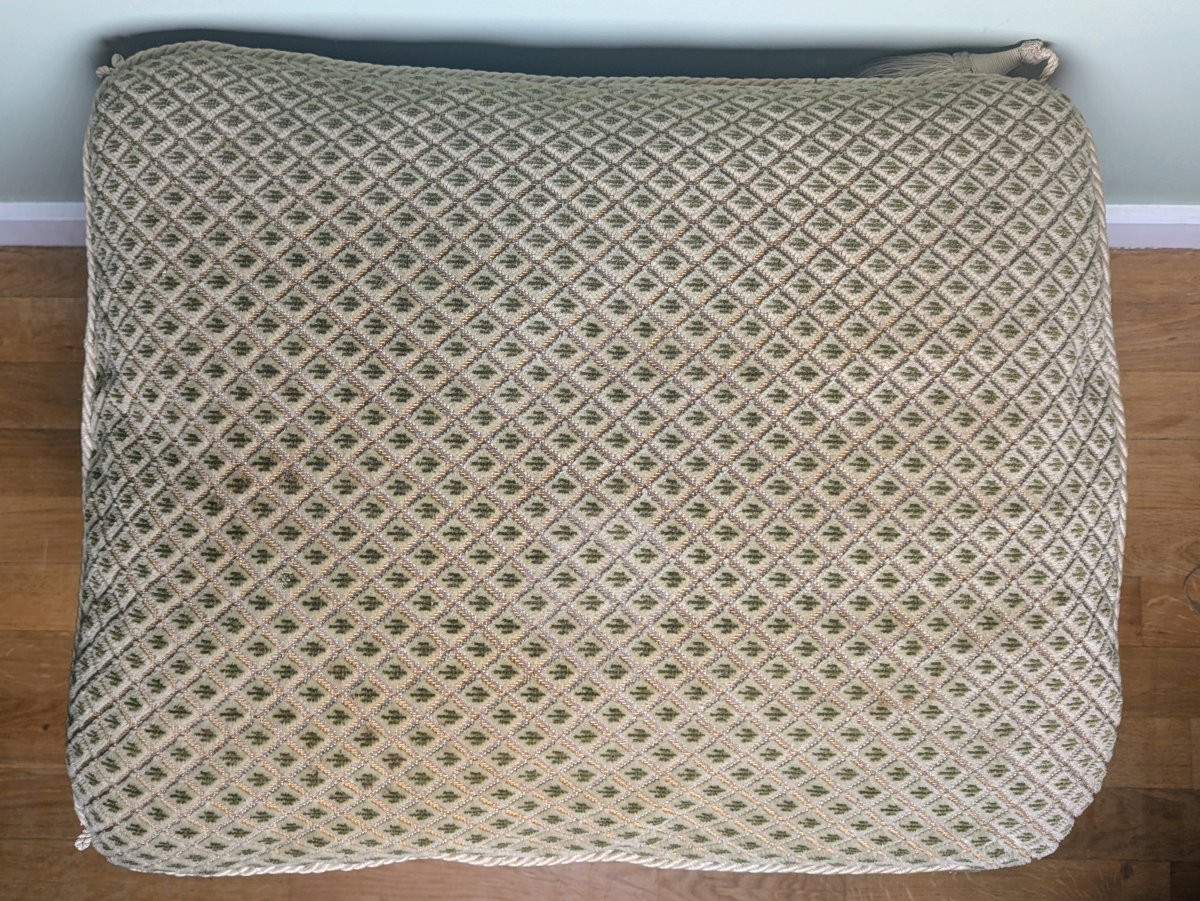 Curule Stool In Mahogany And Velvet - Empire, Restoration-photo-6