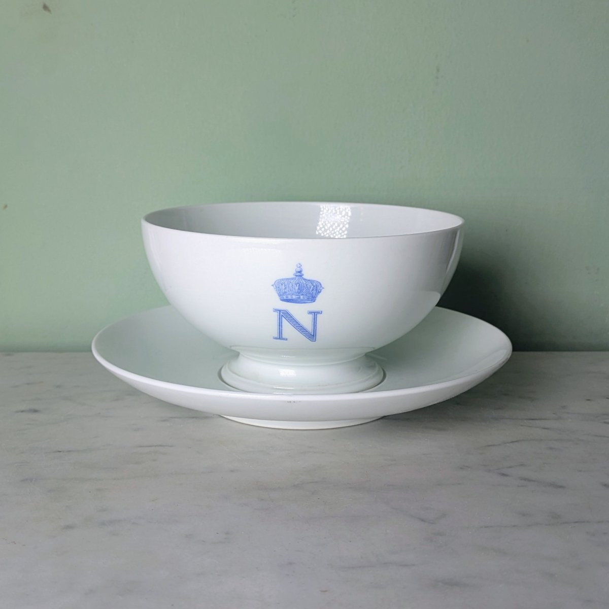 Sèvres Manufactory - Bowl, "breakfast" Cup From The Service Of Napoleon III's Offices-photo-2