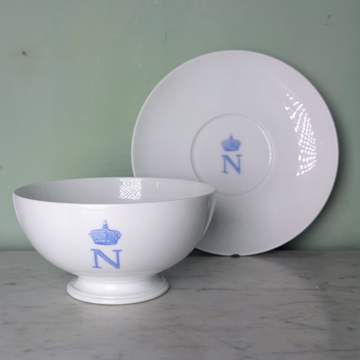 Sèvres Manufactory - Bowl, "breakfast" Cup From The Service Of Napoleon III's Offices