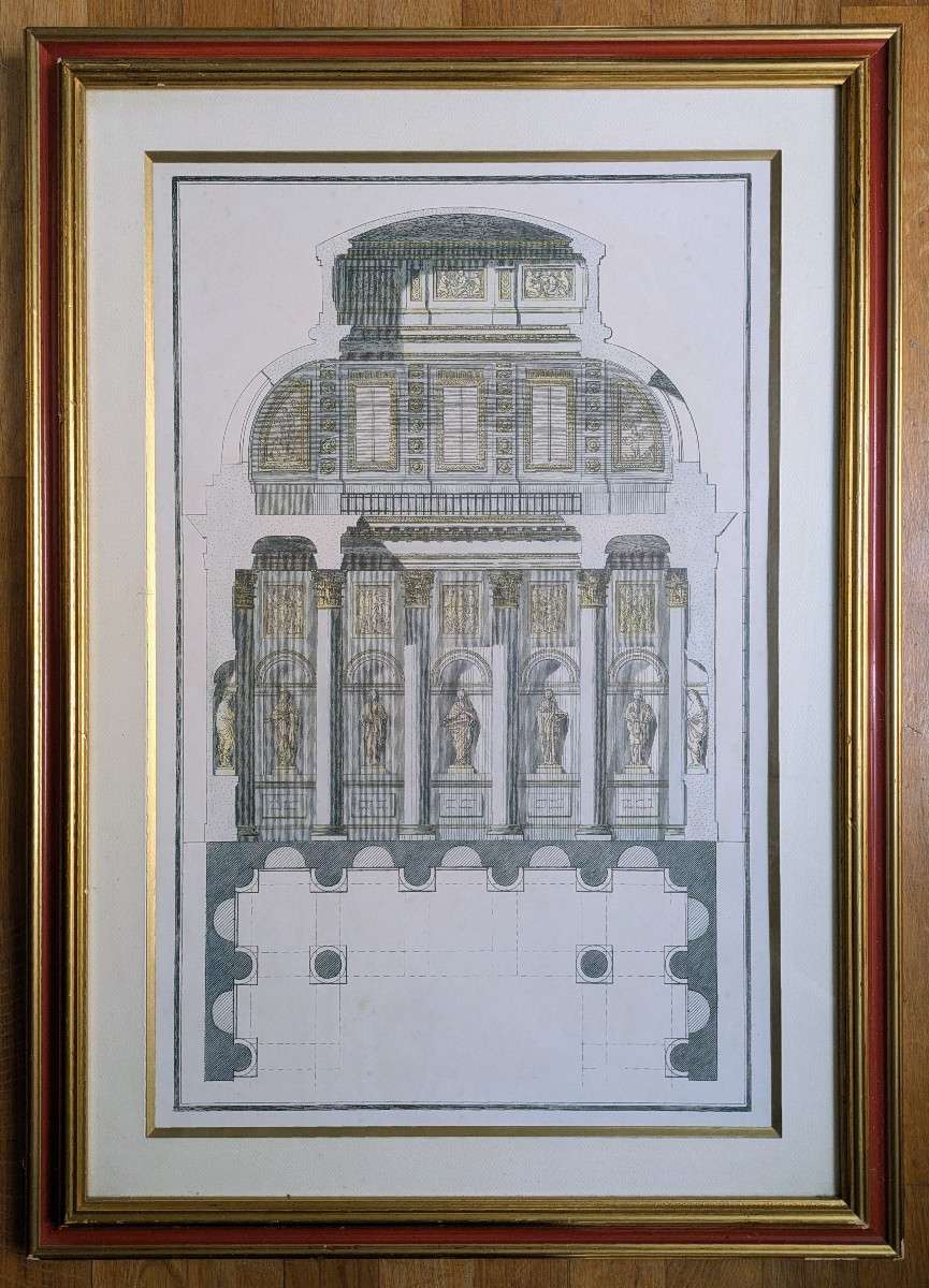 Très grande impression d'après André Mollet, in. Le jardin de plaisir