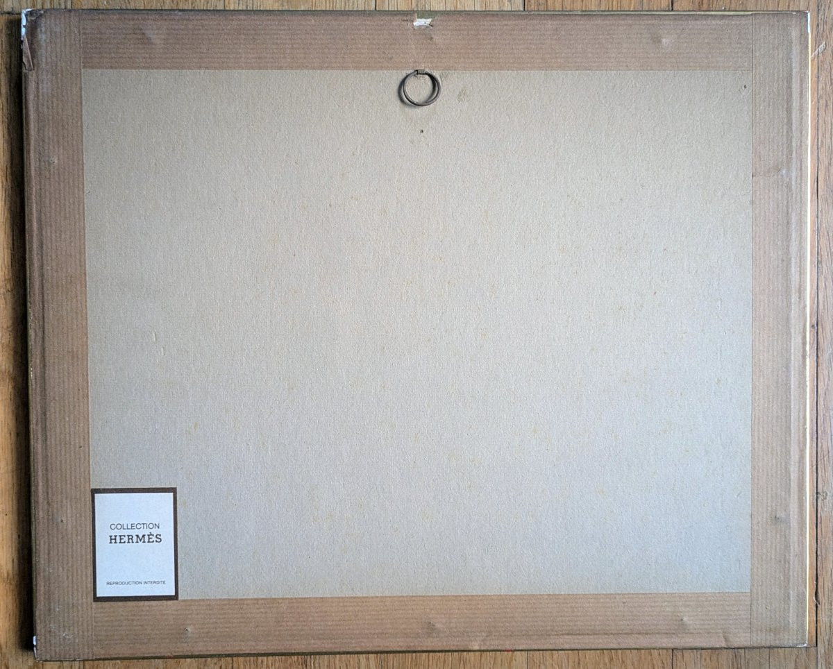 Hermès d'après Barouche, circa 1980 - suite de quatre impressions encadrées - thème Calèche-photo-2