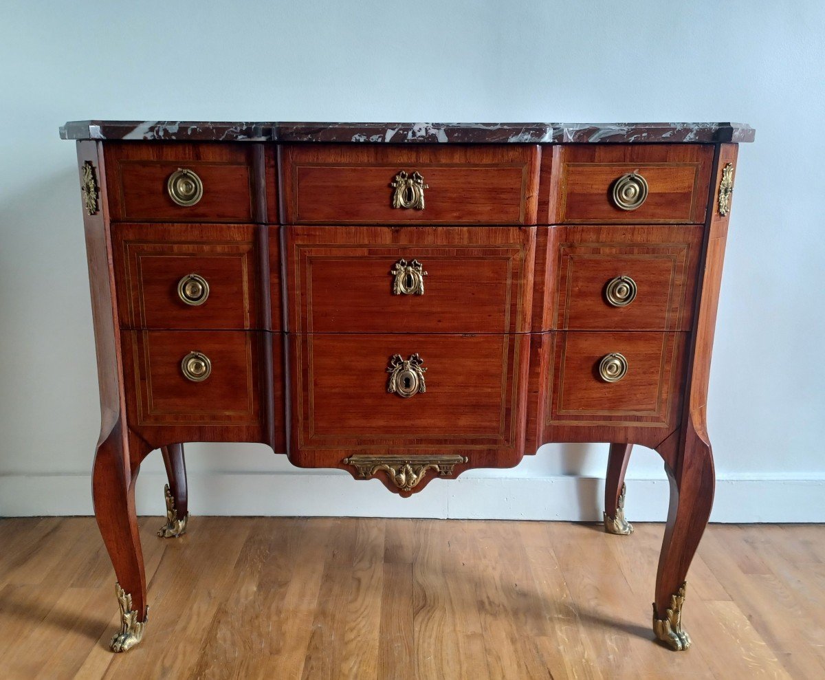 Jean-Frédéric Ratié & JME - grande commode à double ressaut - "à la grecque" - Transition-photo-3