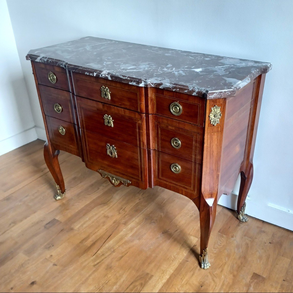 Jean-Frédéric Ratié & JME - grande commode à double ressaut - "à la grecque" - Transition-photo-4