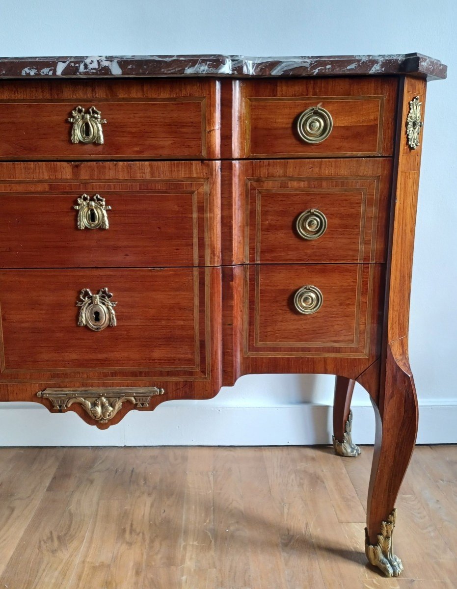 Jean-Frédéric Ratié & JME - grande commode à double ressaut - "à la grecque" - Transition-photo-1