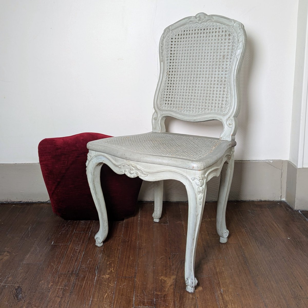 François Hortaux - Queen-style Wicker Chair - Circa 1750, Louis XV-photo-1