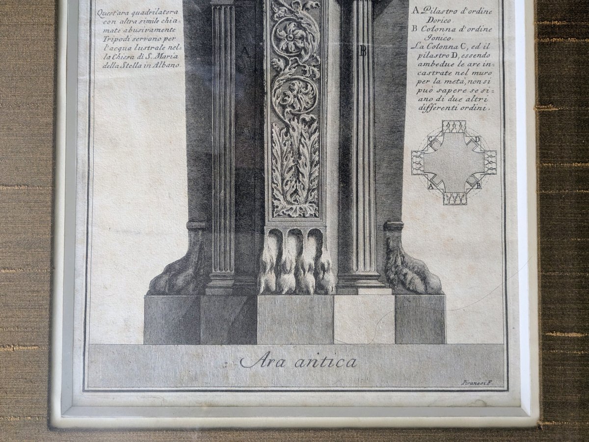 Piranèse - grande gravure Antichita d'Albano e di Castel Gandolfo, "Ara Antica" -photo-2