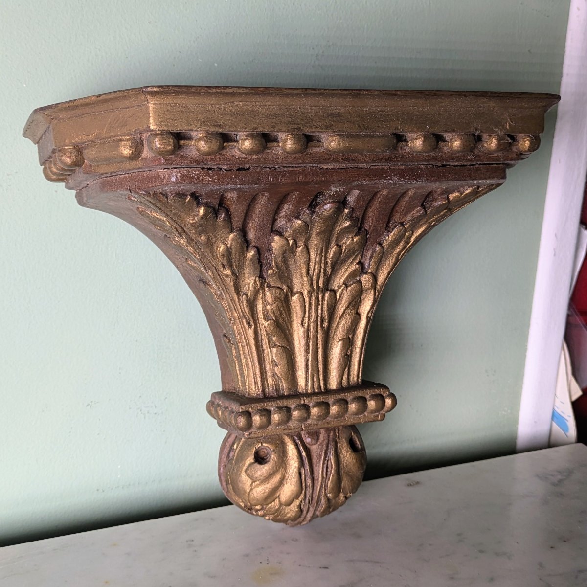 Travail de style Louis XVI -console d'applique à suspendre - bois doré-photo-2