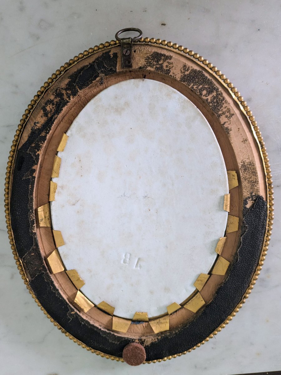France, Napoleonic III Period—a Curious Medallion Framed With A "moorish" Coat Of Arms—porcelain -photo-4